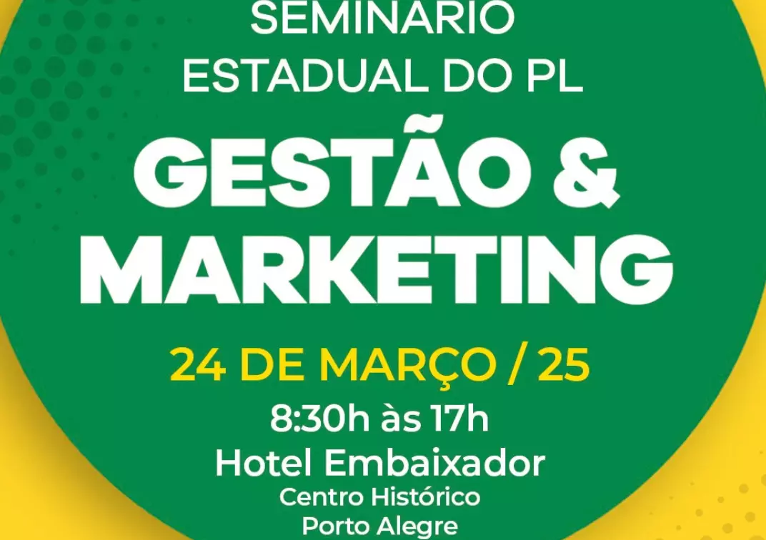 Seminário Estadual do PL abordará Gestão e Marketing com presença do Senador Rogério Marinho